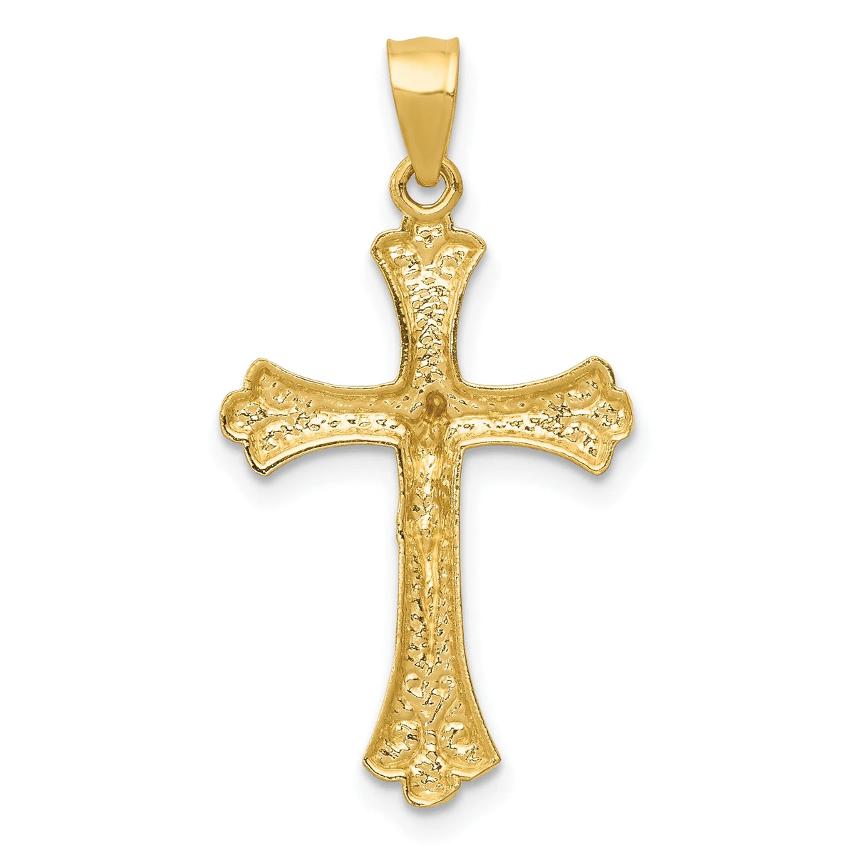 14K Yellow Gold Crucifix Pendant Charm H515135