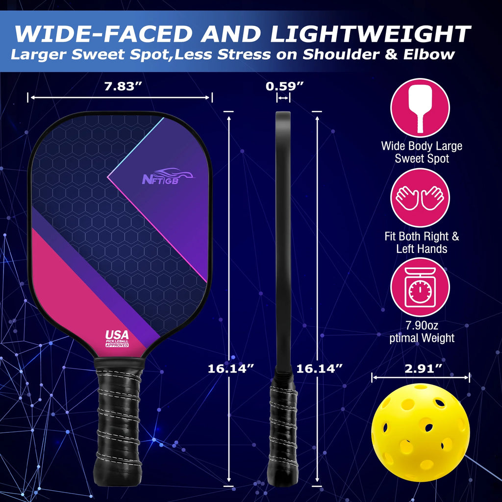 USAPA Approved Fiberglass Pickleball Set of 2 R30898