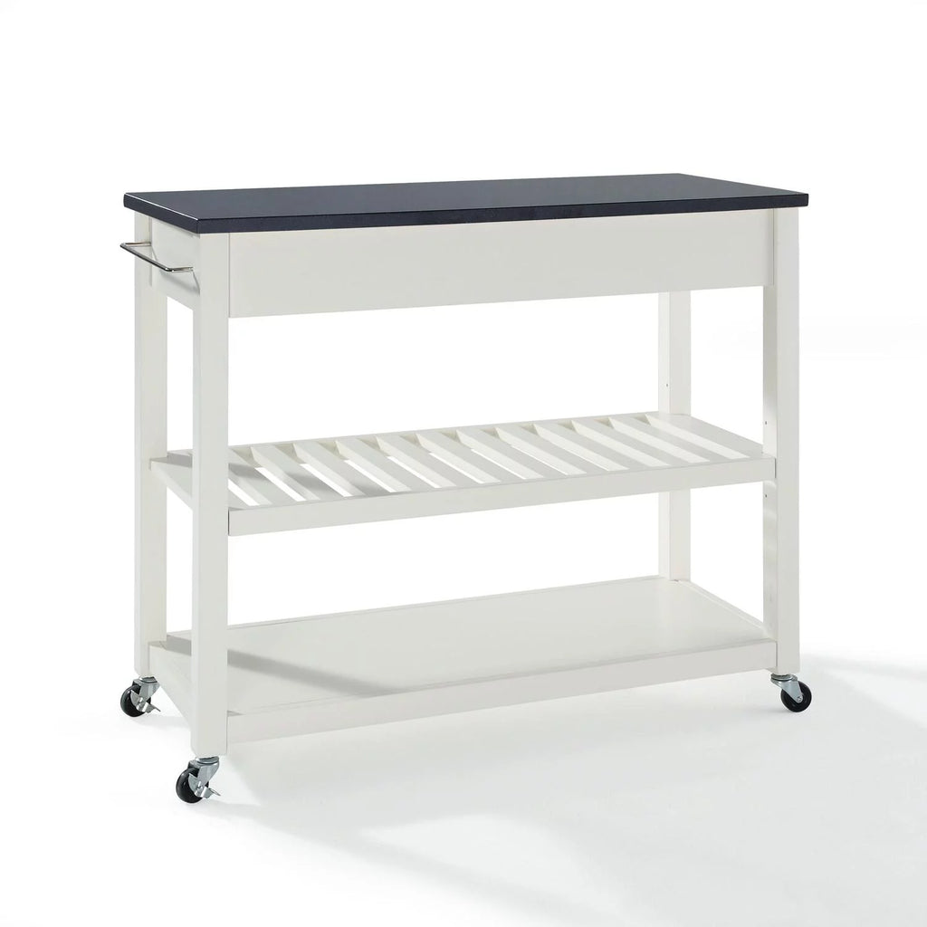 Southwestern Style Granite Top Kitchen Prep Cart E16911