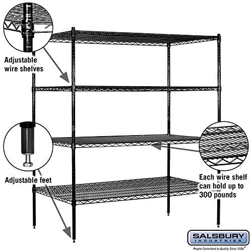 Black Wire 4 Shelf Shelving Unit T75083