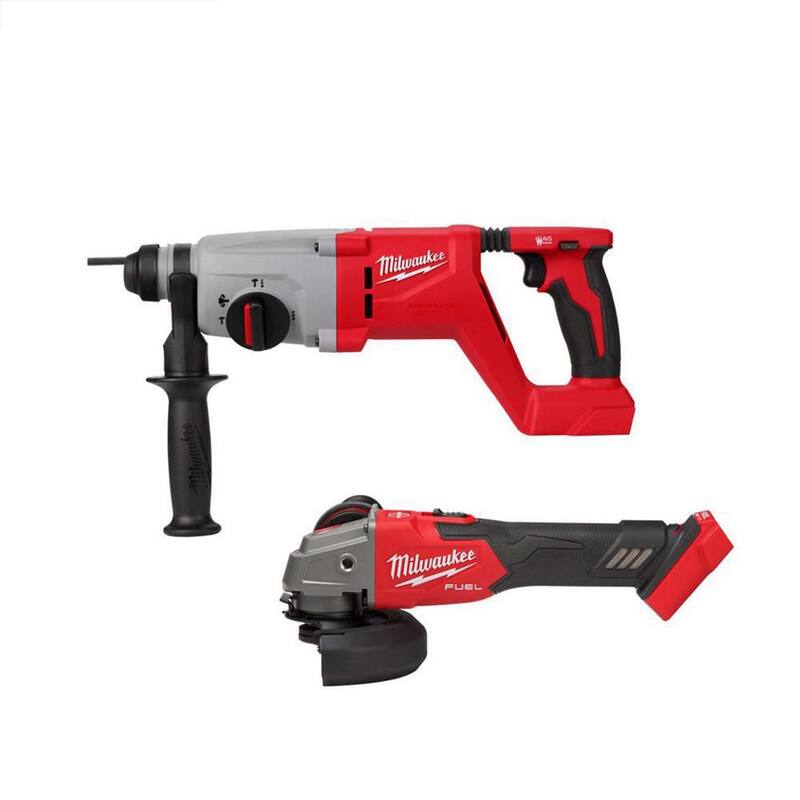 18V Brushless Cordless SDS-Plus Rotary Hammer with Angle Grinder I62540