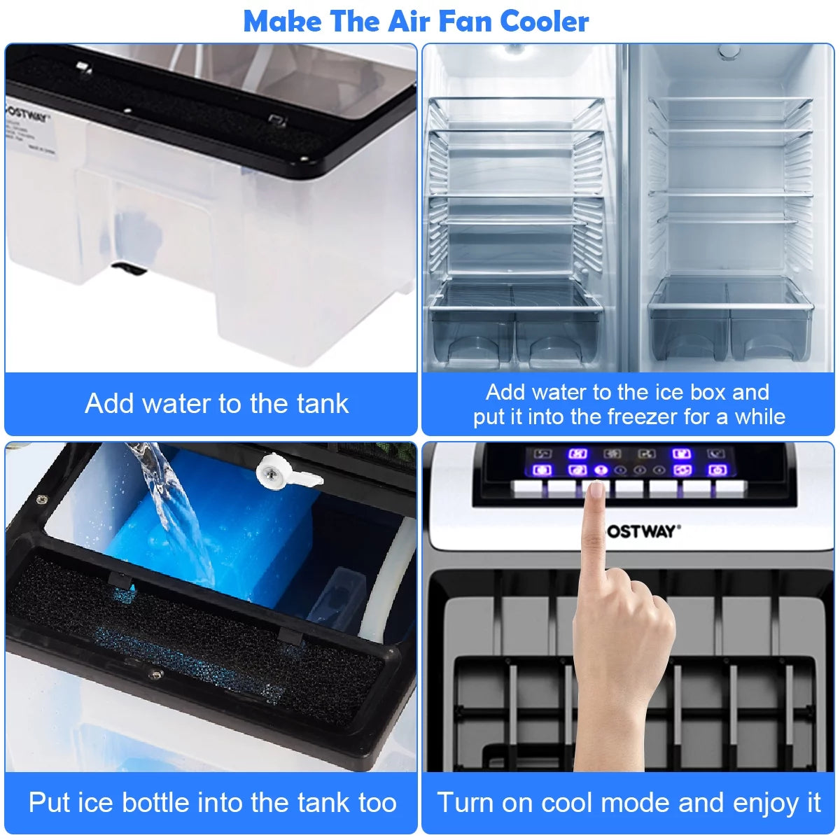 Portable Evaporative Cooler Fan with Remote Control K57468