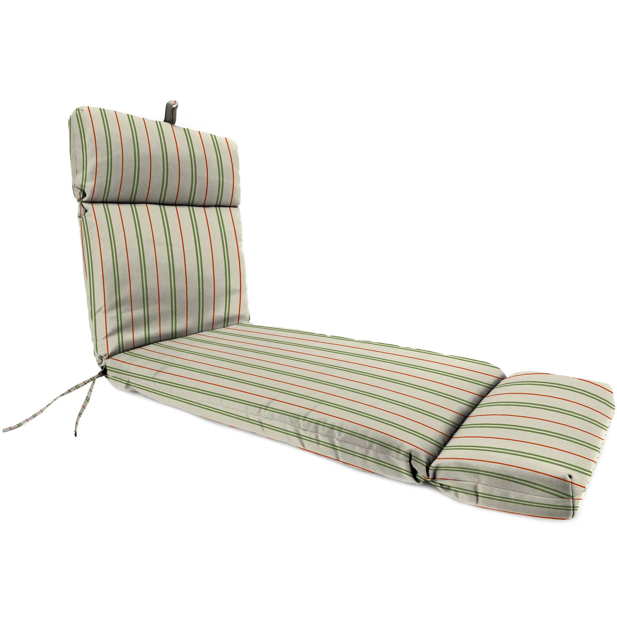 Turquoise Stripe Rectangular Outdoor Chaise Lounge Cushion J9091