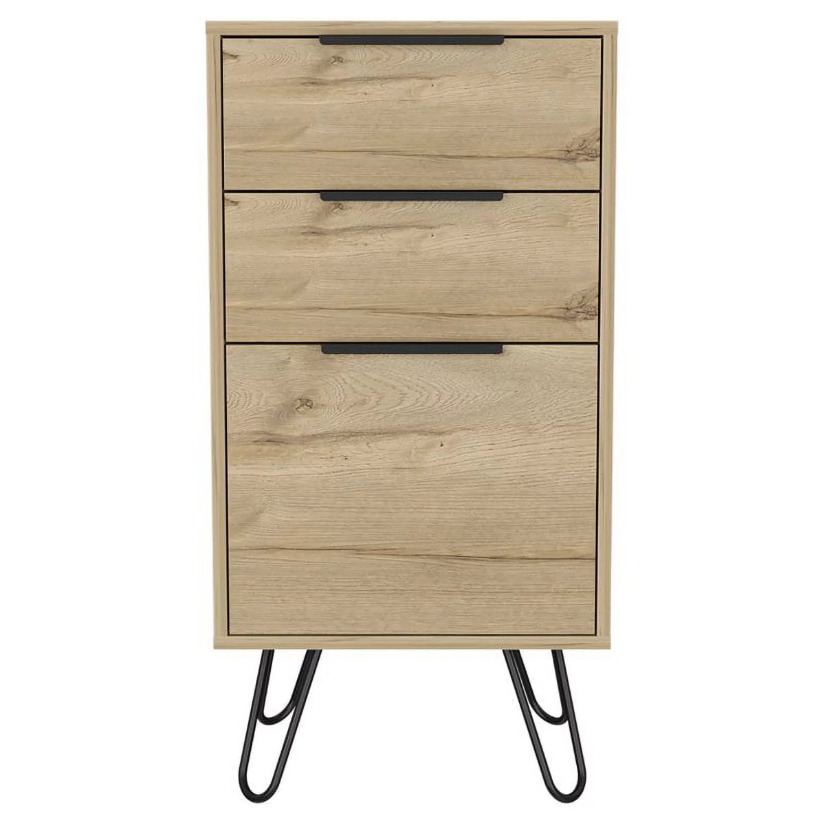 Light Oak 3 Drawer Dresser and Nightstand Set H115669