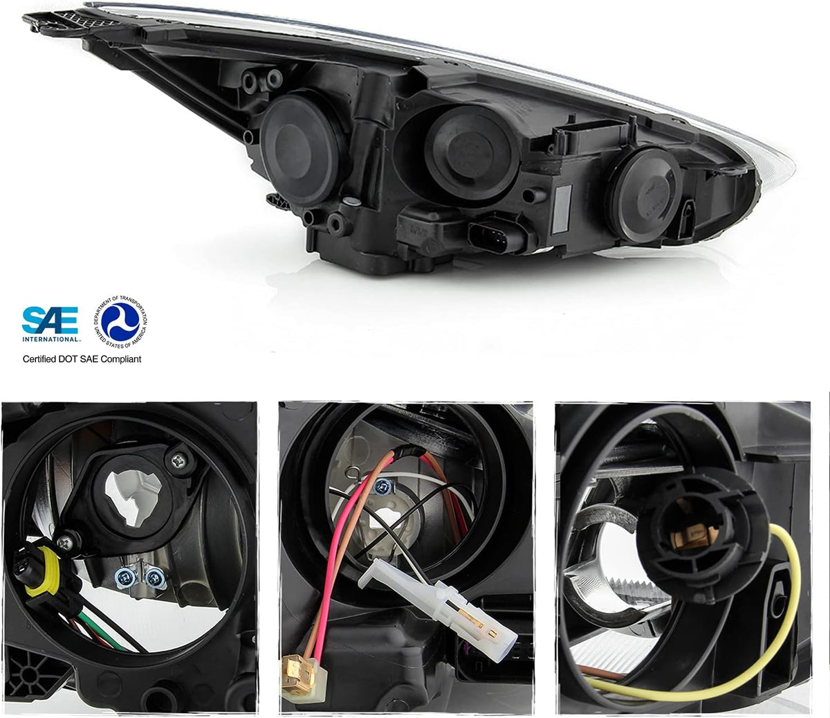 Chrome Bezel Halogen Headlight Driver Left Side E484043