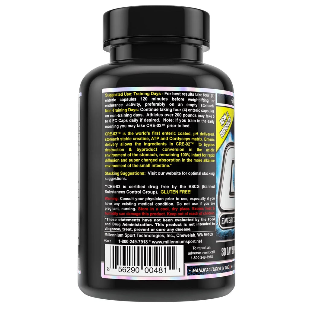 Enteric Coated Creatine Cordyceps Rhodiola Jiaogulan 120 Veggie Caps G2585