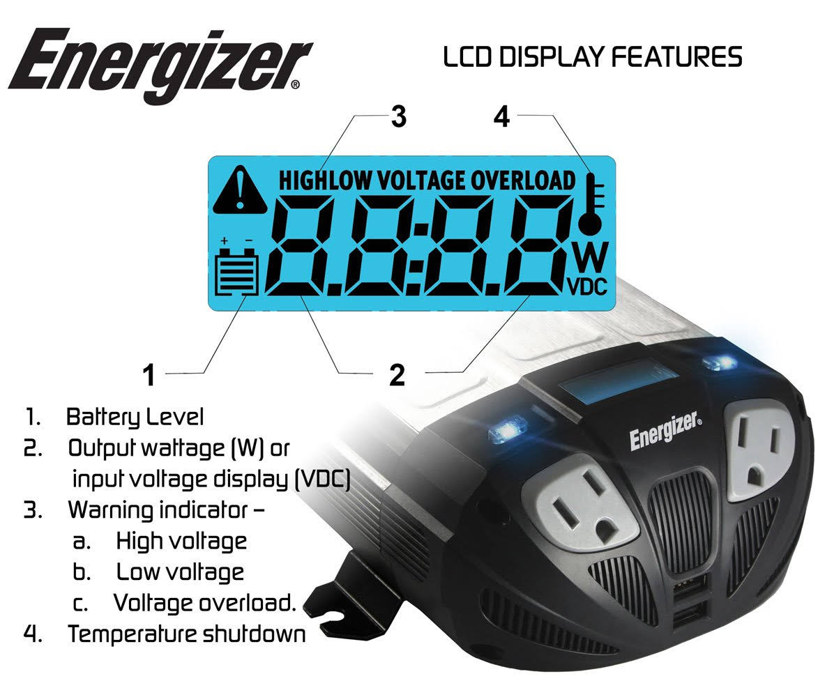 12-Volt Power Inverter 1,500 Watts X9001