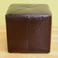 16'' Wide Faux Leather Square Cube Ottoman with Storage A13130